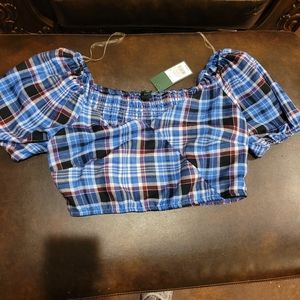 Wild fable plaid crop top